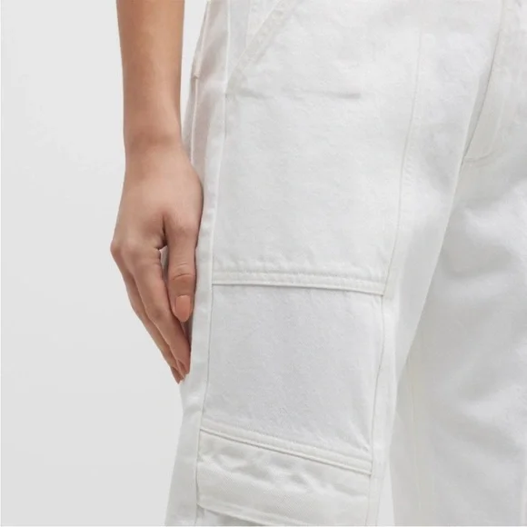 AGOLDE Cooper Relaxed Straight Cargo Jeans‎ White NWOT - Picture 3 of 11